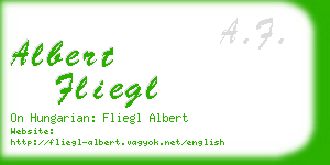 albert fliegl business card